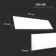 Panou led 29W, dreptunghiular 120x30cm, 6400k alb rece, 3960 lm, Aluminiu, IP20