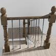 Set 10 stalpi balustrade cu cos si spiralate, 13 x 13 x 1122mm, Negru mat, accesorii prindere