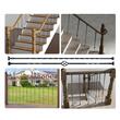 Set 10 stalpi balustrade cu cos si spiralate, 13 x 13 x 1122mm, Negru mat, accesorii prindere