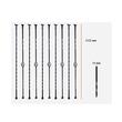 Set 10 stalpi balustrade cu cos si spiralate, 13 x 13 x 1122mm, Negru mat, accesorii prindere