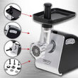 Masina de tocat carne cu accesorii carnati si Kebbe, 1600 W, Negru/Gri, 3 site, 2 kg/min