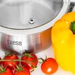 Set 3 oale Inox 1/3/6 l, capac sticla, Scală de măsurare în interior