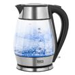 Fierbator electric cordless, Inox si Sticla, Capacitate 1.7 l, putere 2200 W, cana gradata