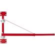 Brat pivotant pentru macara, suport electropalan, scripete, capacitate 150/300 Kg, dimensiune 1285 x 150 x 755 mm