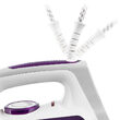 Fier de calcat, talpa ceramica, 2400 W, Abur, functie auto-curatare, Alb/Mov, Anti-Calcar