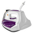 Fier de calcat, talpa ceramica, 2400 W, Abur, functie auto-curatare, Alb/Mov, Anti-Calcar