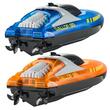Set 2 barci cu motor si telecomanda, 12 km/h, USB, 1.2 Ah, dimensiune 250 x 80 x 70 mm, Portocaliu/Albastru