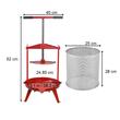 Presa pentru struguri Vevor Inox si fonta, capacitate 14 l, dimensiuni cos 28 x 25 cm