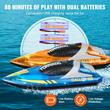 Set 2 barci cu motor si telecomanda, 12 km/h, USB, 1.2 Ah, dimensiune 250 x 80 x 70 mm, Portocaliu/Albastru