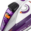 Fier de calcat, talpa ceramica, 2400 W, Abur, functie auto-curatare, Alb/Mov, Anti-Calcar