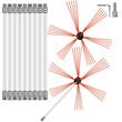 Set 12 piese pentru curatare cosuri de fum Vevor 10 m, Flexibil, atasabil la bormasina