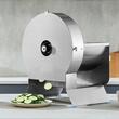 Feliator electric pentru legume si fructe, Profesional, Inox, 0 – 12 mm, 120 W, Ventuze prindere