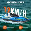 Barca cu motor si telecomanda, 12 km/h, USB, 1.2 Ah, dimensiune 250 x 80 x 70 mm, Albastru