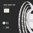 Banda led SMD2835 120LED/m, 24V, 6500K, IP20, 10m, 750 lm/m