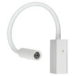 Veioza de perete, flexibila, 3 W, lumina calda 3000K, Aluminiu, 180 lm, 90 x 60 x 30 mm, Alb