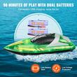 Barca cu motor si telecomanda, 12 km/h, USB, 1.2 Ah, dimensiune 250 x 80 x 70 mm, Verde