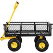 Carucior multifunctional pentru gradina, 86 x 46 x 20 cm, Capacitate 227 kg, Otel, Roti gonflabile, Laterale detasabile