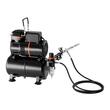 Kit aerograf cu compresor, 23-25 ​​L/min, 120 W, duza 0.3 mm, Volum 9 ml, 24 x vopseluri acrilice