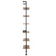 Raft metalic cu 6 x polite incluse din lemn, Vivatechnix Industrial, 610 x 255 x 2120 mm
