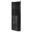 Suport de colt pentru sticle si pahare, Lumina Led RGB Bluetooth, 500 x 500 x 1700 mm, Negru