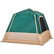 Cort instant gonflabil cu pompa reincarcabila, 4 x persoane, ferestre, Impermeabil, 229 x 229 x 177 cm, Verde/Maro