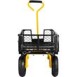 Carucior multifunctional pentru gradina, 86 x 46 x 20 cm, Capacitate 227 kg, Otel, Roti gonflabile, Laterale detasabile