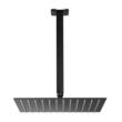 Set de dus, Montaj incastrat, Inox, Negru mat, Cap dus patrat cu efect ploaie 250 mm, Dimensiune 247 x 247 x 270 mm
