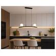 Lustra led 28 W, 2 x globuri, 2160 lm, Negru, Lumina neutra 4000K, 175-265 V, dimensiune 87x120 cm