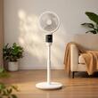 Ventilator cu picior, 9 x Viteze, Oscilatie, Temporizator 24H, Inaltime reglabila, 33 W, Telecomanda, Alb