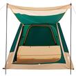 Cort instant gonflabil cu pompa reincarcabila, 4 x persoane, ferestre, Impermeabil, 229 x 229 x 177 cm, Verde/Maro