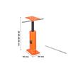 Set 2 cricuri de podea, Otel, 30.48-40.64 cm, Capacitate 4400 kg/buc
