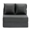 Canapea pentru o persoana, 2 x perne, max 200 kg, Extensibila, Husa detasabila, Dimensiuni extinse 1860 x 730 x 150 mm