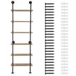 Raft metalic cu 6 x polite incluse din lemn, Vivatechnix Industrial, 610 x 255 x 2120 mm