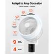 Ventilator cu picior, 9 x Viteze, Oscilatie, Temporizator 24H, Inaltime reglabila, 33 W, Telecomanda, Alb