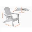 Set 2 scaune pliabile pentru gradina, Alb, 800 × 755 × 915 mm, material HDPE, WaterProof, max 200 kg