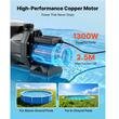 Pompa pentru piscine supraterana, Filtru detasabil, Debit 28800 l/h, Inaltime max 17 m, putere 1300 W, IPX5