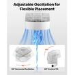Ventilator cu picior, 9 x Viteze, Oscilatie, Temporizator 24H, Inaltime reglabila, 33 W, Telecomanda, Alb