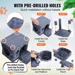 Ansamblu de joaca pentru pisici, 5 etaje, 40x32x115 cm, Plus, Gri, Compartimente Relaxare