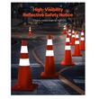 Set 12 conuri rutiere de avertizare, PVC, Inaltime 73 cm, 2 x coliere Reflectorizante