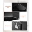 Suport de colt pentru sticle si pahare, Lumina Led RGB Bluetooth, 500 x 500 x 1700 mm, Negru