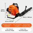 Suflanta pentru frunze cu motor pe benzina 2 Timpi, 1580 m³/h, viteza 296 km/h, rezervor 3 l