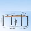 Pavilion cu acoperis retractabil, 3.6 x 4.86 x 2.3 m, impermeabilizare superioara si protectie solara UV50+, Aluminiu/Poliester, Bej