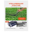 Poarta fotbal, portabila, cadru Otel/Fibra sticla, plasa PE, Dimensiune 364x193x110 cm