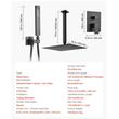 Set de dus, Montaj incastrat, Inox, Negru mat, Cap dus patrat cu efect ploaie 250 mm, Dimensiune 247 x 247 x 270 mm