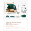 Cort instant gonflabil cu pompa reincarcabila, 4 x persoane, ferestre, Impermeabil, 229 x 229 x 177 cm, Verde/Maro