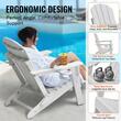 Set 2 scaune pliabile pentru gradina, Alb, 800 × 755 × 915 mm, material HDPE, WaterProof, max 200 kg
