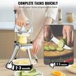 Feliator multifunctional profesional pentru legume/fructe, Lama ¼ inch, Aluminiu/Inox, Vertical