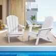 Set 2 scaune pliabile pentru gradina, Alb, 800 × 755 × 915 mm, material HDPE, WaterProof, max 200 kg