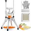 Feliator multifunctional profesional pentru legume/fructe, Lama ¼ inch, Aluminiu/Inox, Vertical