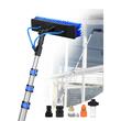 Perie telescopica pentru spalat panouri solare, 3.6 m, Furtun apa 20 m, Aluminiu, Greutate 2.49 kg